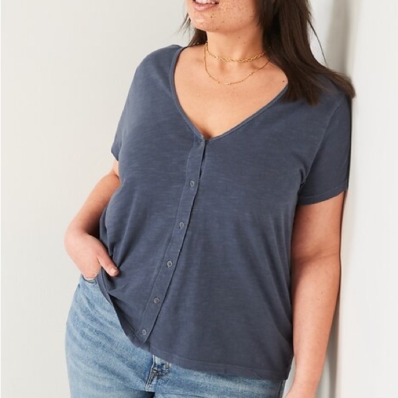 Navy button down - Picture 7 of 7